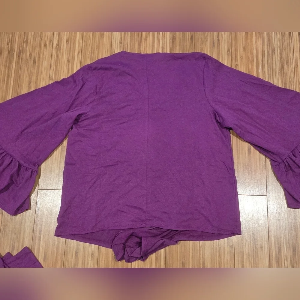 💚 NWT (In Bag) Colleen Lopez Purple Jacket with Bell Sleeves